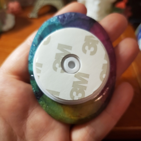 RAINBOW Sliced Agate Phone Grip - Picture 3 of 3